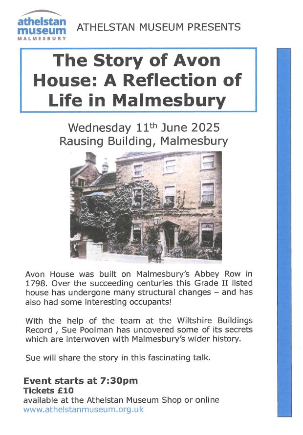 Athelstan Museum Presents - The Story of Avon House- A Reflection of Life in Malmesbury